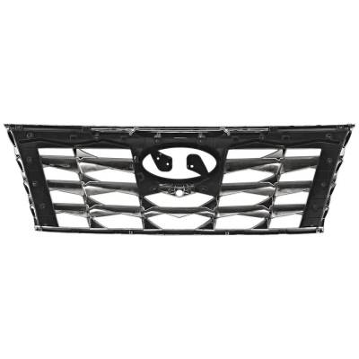 Rareelectrical - New Smoke Black Grille Assembly Compatible With Hyundai Tucson Limited Hybrid 4 Cyl 1.6L Tucson - Image 4