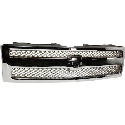 RAREELECTRICAL - New Chrome Grille Assembly Compatible With Chevrolet Silverado 1500 Ltz 8 Cyl 6.0L Silverado 1500 Lt - Image 2