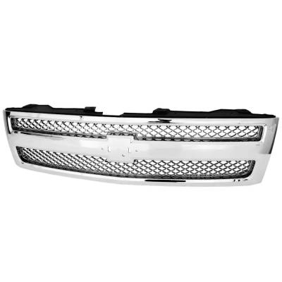 Rareelectrical - New Grille Assembly Compatible With Chevrolet Silverado 1500 Ltz 8 Cyl 6.2L Silverado 1500 Wt 8 Cyl - Image 1