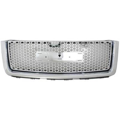 Rareelectrical - Chrome Insert Grille Assembly Compatible With Gmc Sierra 1500 Denali 8 Cyl 6.2L 2007-2013 By - Image 1