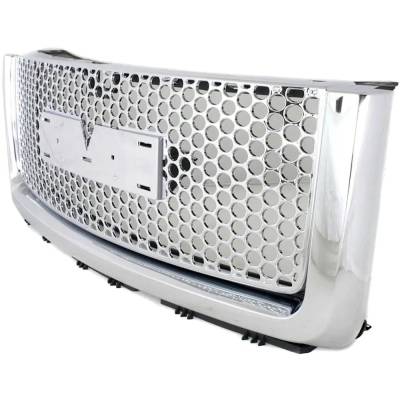 Rareelectrical - Chrome Insert Grille Assembly Compatible With Gmc Sierra 1500 Denali 8 Cyl 6.2L 2007-2013 By - Image 2