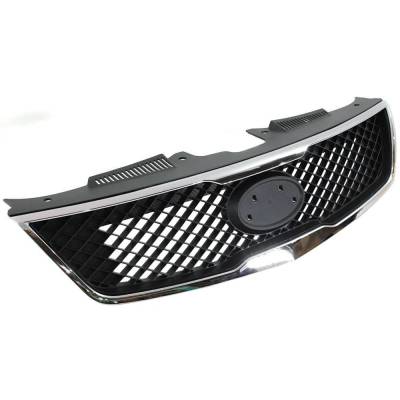 Rareelectrical - New Textured Black Grille Assembly Compatible With Kia Forte Lx 4 Cyl 2.0L Forte Ex 4 Cyl 2.0L Forte - Image 3