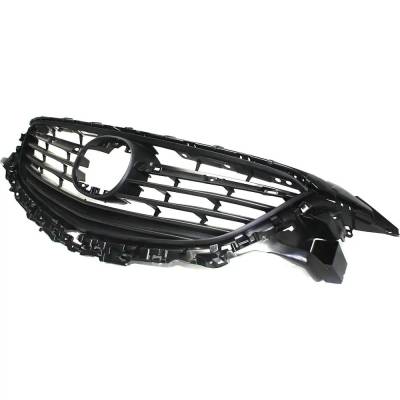 Rareelectrical - New Textured Gray Grille Assembly Compatible With Mazda 6 Sport 4 Cyl 2.5L 6 Gx 4 Cyl 2.5L 6 Grand - Image 2