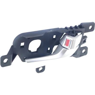 Rareelectrical - Right Rear Interior Door Handle Compatible With 2013-2019 Hyundai Santa Fe Silver With Lock Button - Image 2