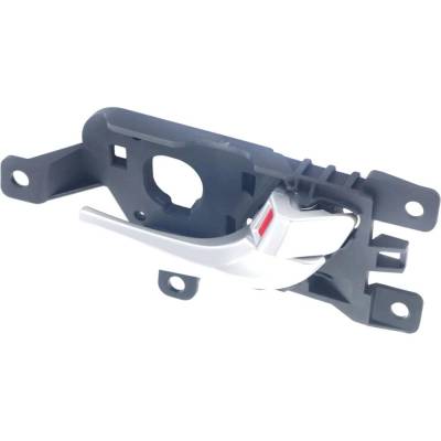 Rareelectrical - Right Rear Interior Door Handle Compatible With 2013-2019 Hyundai Santa Fe Silver With Lock Button - Image 3