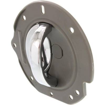 Rareelectrical - New Right Rear Interior Door Handle Compatible With 2002-2007 Jeep Liberty Beige Bezel Chrome Lever - Image 2