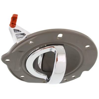 Rareelectrical - New Right Rear Interior Door Handle Compatible With 2002-2007 Jeep Liberty Beige Bezel Chrome Lever - Image 4
