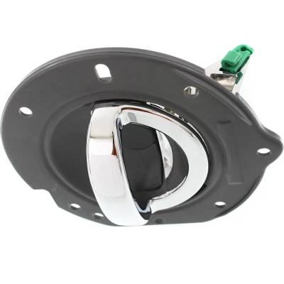 Rareelectrical - Front Driver Side Interior Door Handle Compatible With 2002-2007 Jeep Liberty Gray Bezel Chrome - Image 4