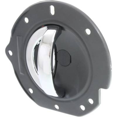 Rareelectrical - Rear Passenger Side Interior Door Handle Compatible With 2002-2007 Jeep Liberty Gray Bezel Chrome - Image 2