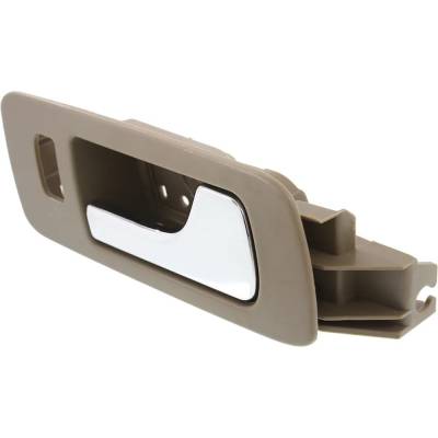 Rareelectrical - Front Passenger Side Interior Door Handle Compatible With 2005-2011 Cadillac Sts Beige Bezel Chrome - Image 2