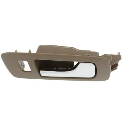 Rareelectrical - Front Passenger Side Interior Door Handle Compatible With 2005-2011 Cadillac Sts Beige Bezel Chrome - Image 4
