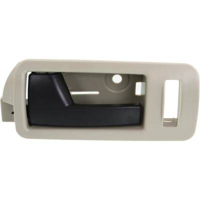 Front Driver Side Interior Door Handle Compatible With 2005-2014 Ford Mustang Beige Bezel With Black