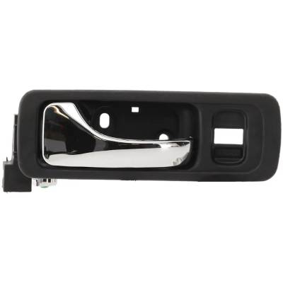 Front Driver Side Interior Door Handle Compatible With 1996-2004 Acura Rl Chrome Lever With Black