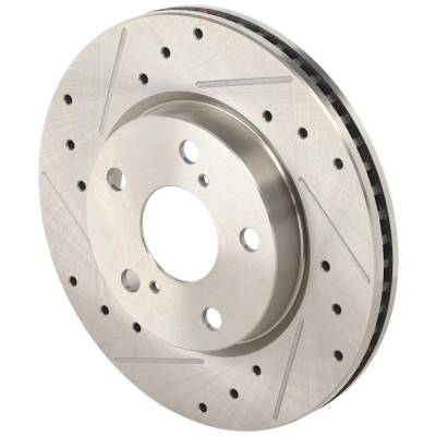 RAREELECTRICAL - New Cross-Drilled And Slotted Brake Disc Compatible With Lexus Scion Toyota Rav4 Platinum 4 Cyl 2.5L - Image 2