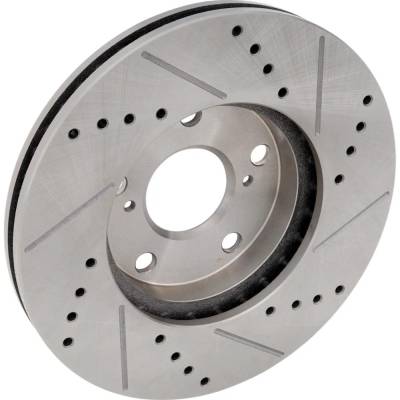 RAREELECTRICAL - New Cross-Drilled Brake Disc Compatible With Lexus Toyota Camry Base 6 Cyl 3.0L Camry Ce 4 Cyl 2.2L - Image 2