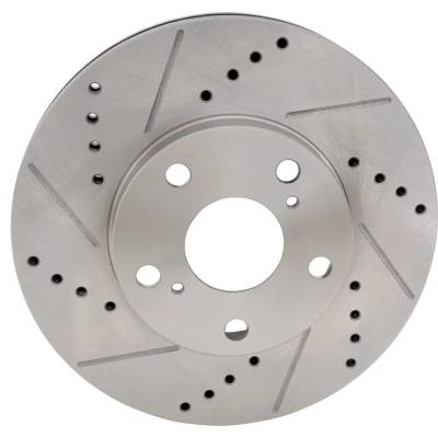 RAREELECTRICAL - New Cross-Drilled Brake Disc Compatible With Lexus Toyota Camry Base 6 Cyl 3.0L Camry Ce 4 Cyl 2.2L - Image 3