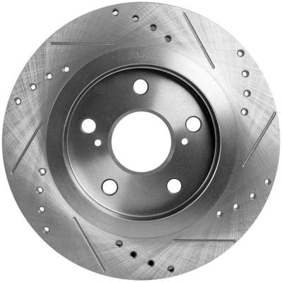 Rareelectrical - New Solid Brake Disc Compatible With Pontiac Scion Toyota Corolla Im Base 4 Cyl 1.8L Matrix S 4 Cyl - Image 4