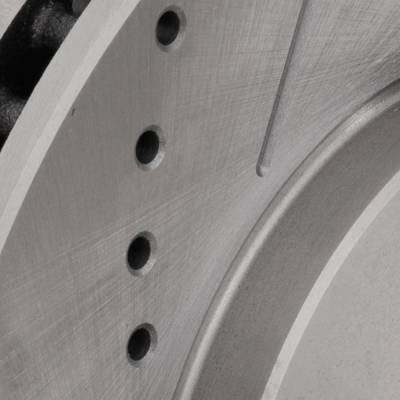 Rareelectrical - Cross-Drilled And Slotted Brake Disc Compatible With Ford Mustang Base 6 Cyl 4.0L 2005-2010 By - Image 4