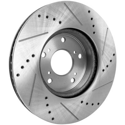 RAREELECTRICAL - New Cross-Drilled And Slotted Brake Disc Compatible With Honda Accord Lx 4 Cyl 1.5L Accord Sport 4 - Image 5