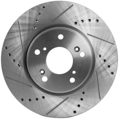 New Cross-Drilled And Slotted Brake Disc Compatible With Honda Accord Se 4 Cyl 1.5L Accord Ex-L 4