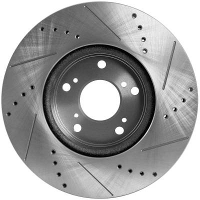 RAREELECTRICAL - New Cross-Drilled And Slotted Brake Disc Compatible With Honda Accord Se 4 Cyl 1.5L Accord Ex-L 6 - Image 4