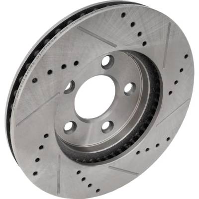 Rareelectrical - Cross-Drilled And Slotted Brake Disc Compatible With Ford Mustang Base 6 Cyl 4.0L 2005-2010 By - Image 2