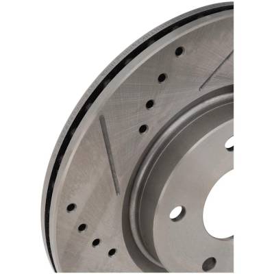 RAREELECTRICAL - New Cross-Drilled Brake Disc Compatible With Nissan Altima Sv 4 Cyl 2.5L Altima S 4 Cyl 2.5L Sr 6 - Image 4