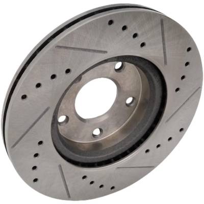RAREELECTRICAL - New Cross-Drilled Brake Disc Compatible With Nissan Altima S 6 Cyl 3.5L Altima Sr 6 Cyl 3.5L Sv Base - Image 2