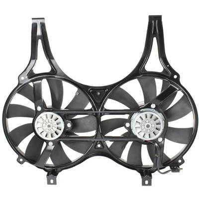 New Dual Cooling Fan Assembly Compatible With Mercedes Benz E320 Base 6 Cyl 3.2L E420 Base 8 Cyl