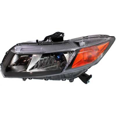 Rareelectrical - Headlight Compatible With 2012 Honda Civic 1.8L 2.4L I4 R18z1 K24z7 Left Driver Side Halogen - Image 2