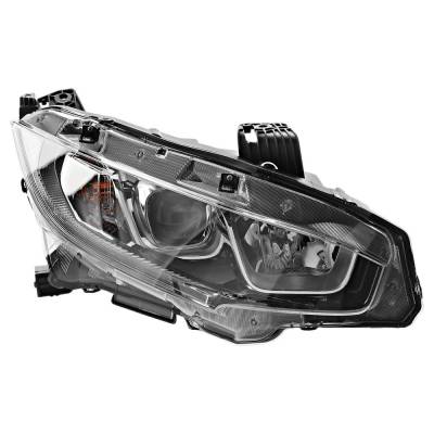 Rareelectrical - Headlight Compatible With 2016-2020 Honda Civic 2.0L 1.5L I4 K20c2 L15b7 K20c1 Right Passenger Side - Image 2