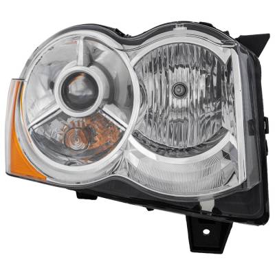 Headlight Compatible With 2008-2010 Jeep Grand Cherokee 3.7L 4.7L V6 Powertech Right Passenger Side