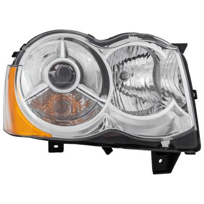 Rareelectrical - Headlight Compatible With 2008-2010 Jeep Grand Cherokee 3.7L 4.7L V6 Powertech Right Passenger Side - Image 2