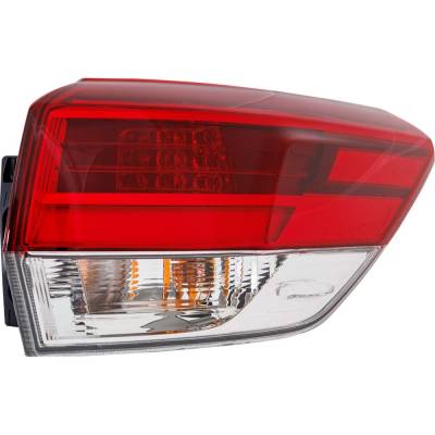 Tail Light Compatible With 2017 Toyota Highlander 2.7L 3.5L I4 Right Passenger Side Halogen