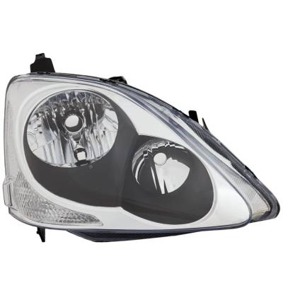 Rareelectrical - Headlight Compatible With 2004-2005 Honda Civic 1.7L 2.0L I4 D17a1 D17a2 K20a3 Right Passenger Side - Image 1