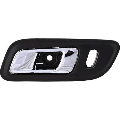 Front Driver Side Interior Door Handle Compatible With 2013-2019 Ford Taurus Chrome Lever With Black