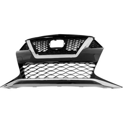 New Black Grille Assembly Compatible With Nissan Maxima Sv 6 Cyl 3.5L Maxima S 6 Cyl 3.5L Sl