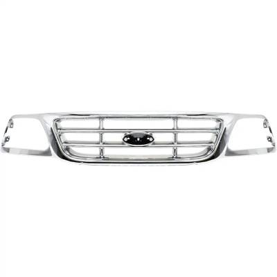 Rareelectrical - New Grille Assembly Compatible With Ford F-150 Base 6 Cyl 4.2L F-150 Xlt 6 Cyl 4.2L F-250 Lariat 8 - Image 1