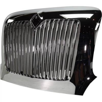 Rareelectrical - New Vertical Bar Grille Assembly Compatible With International 4400 Base 6 Cyl 8.7L 4400 Base 6 Cyl - Image 3