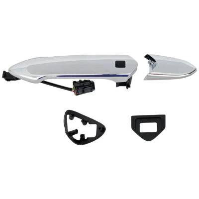 Front Driver Side Exterior Door Handle Compatible With 2016-2022 Chevrolet Spark Chrome Without Key