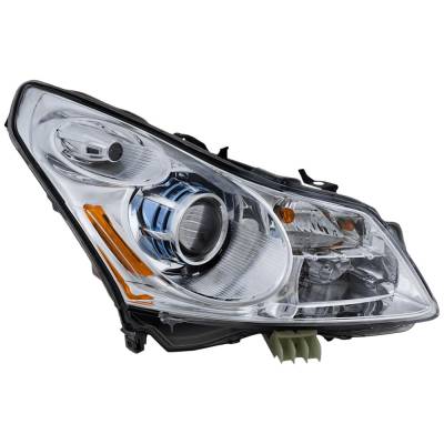 Headlight Compatible With 2009 Infiniti G37 3.7L V6 Vq37vhr Right Passenger Side Xenon Repi100157