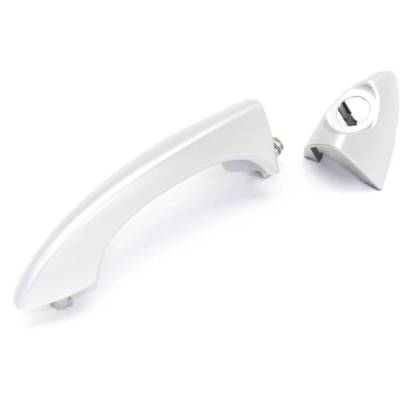 Rareelectrical - Left Rear Exterior Door Handle Compatible With 2000-2006 Bmw X5 Silver With Key Hole 51217002311 - Image 3