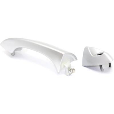 Rareelectrical - Rear Left (Driver Side) Exterior Door Handle Compatible With 2000-2006 Bmw X5 Silver With Key Hole - Image 2