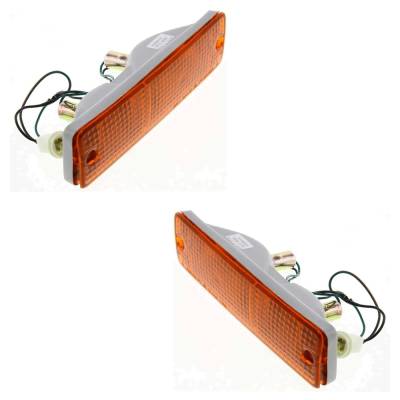 Rareelectrical - Pair Of Front Turn Signal Lights Compatible With 1980-1986 Nissan 720 Base 2.2L (81-83) Base 2.0L - Image 3