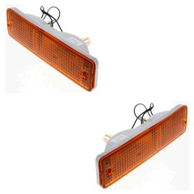 Rareelectrical - Pair Of Front Turn Signal Lights Compatible With 1980-1986 Nissan 720 Base 2.0L (80) Deluxe 2.0L - Image 2