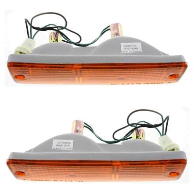 Rareelectrical - Pair Of Front Turn Signal Lights Compatible With 1980-1986 Nissan 720 Base 2.0L (80) Deluxe 2.0L - Image 6