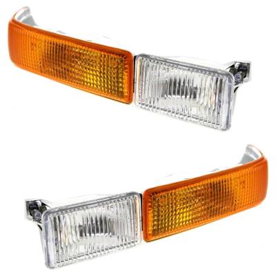 Rareelectrical - Front Turn Signal Light Pair Compatible With 1998-2005 Chevrolet Blazer Trailblazer 4.3L (99-01) - Image 2