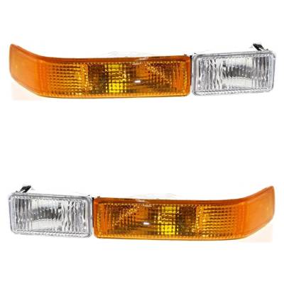 Front Turn Signal Light Pair Compatible With 1998-2005 Gmc Jimmy Diamond Edition 4.3L (00-01) Envoy