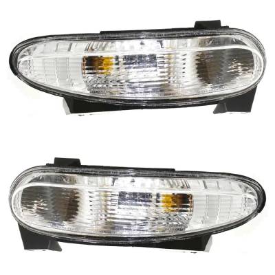 Pair Front Parking Light L+R Set Compatible With 2005-2009 Buick Allure Super 5.3L (08-09) Lacrosse