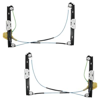 Front Left And Front Right Window Regulator Compatible With Mini Cooper Base 4 Cyl 1.6L 2005